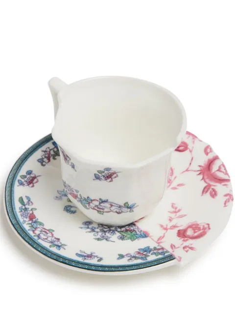 Seletti Hybrid Leonia coffee cup with saucer White 09742