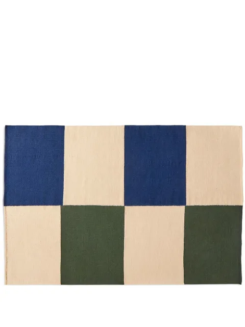 HAY Flat Works wool cotton rug Green 541396