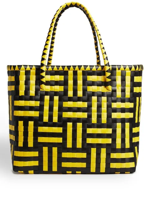 HAY weaved large tote bag Yellow 541367