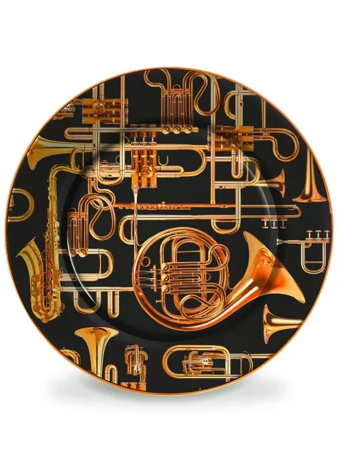 Seletti Trumpets dinner plate Black 16913