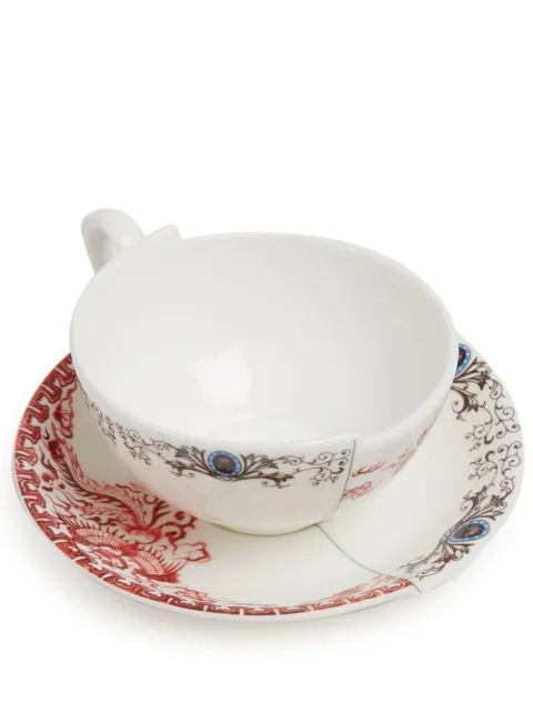 Seletti Hybrid Zora teacup with saucer White 09744