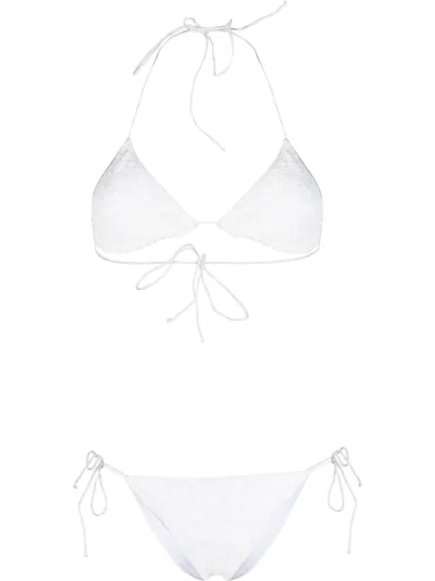 Oséree sequinned halter neck bikini set White PTF213SEQUINS