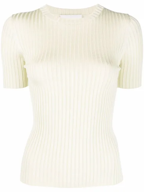 Nanushka fine-knit T-shirt Neutrals NW22SSTP01211