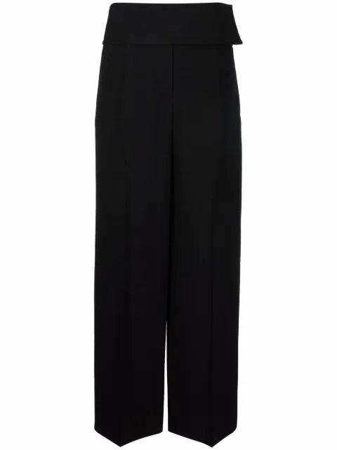 Jil Sander high-waisted wide-leg trousers Black JSPU311401WU390000