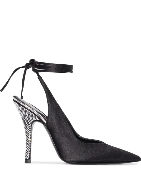 The Attico 105mm Venus embellished pumps Black 231WS032TV07