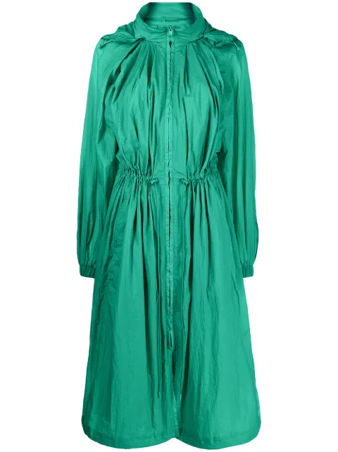 Juun.J ruched hooded dress Green JW2339W04K