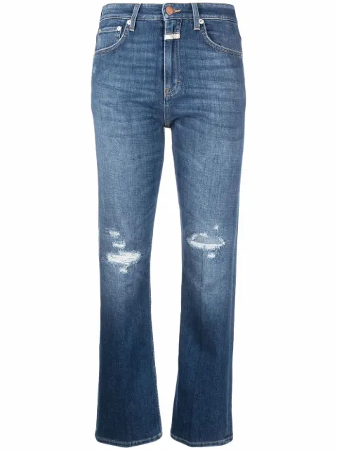 Closed distressed straight-leg tapered jeans Blue C9189903P5T