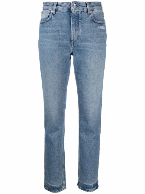 Off-White faded-effect skinny jeans Blue OWYA019C99DEN0044501