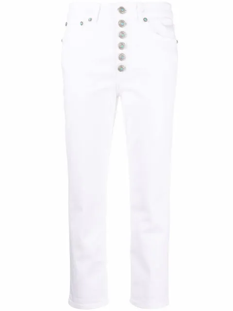 DONDUP cropped denim jeans White DP268BBS0030DPTD
