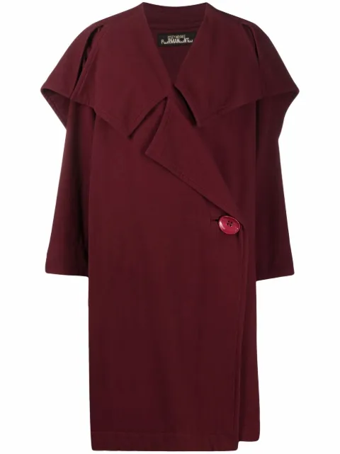 Issey Miyake Pre-Owned 1980s oversized pleated coat Red HOLAMIY111