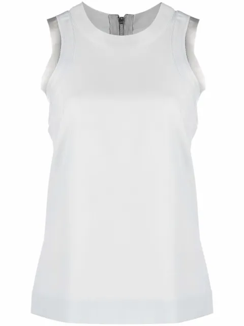 sacai zipped-back round-neck tank top Grey 2205906