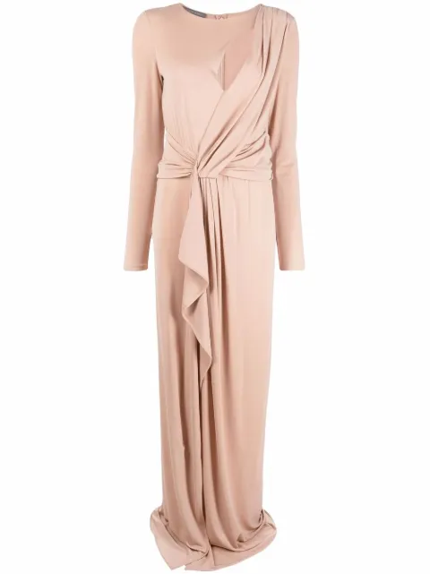 Alberta Ferretti cut-out floor-length gown Pink A04121621