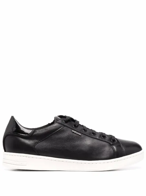 Geox logo-plaque lace-up sneakers Black D041BB0856P