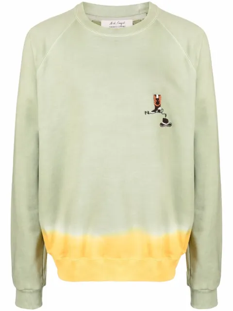 Federico Curradi logo tie-dye sweatshirt Green CFMU72004RCU092A