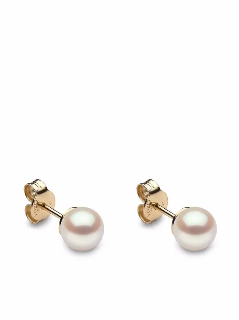 Yoko London 18kt yellow gold Classic 6mm Akoya Pearl stud earrings Gold EYK109606AA
