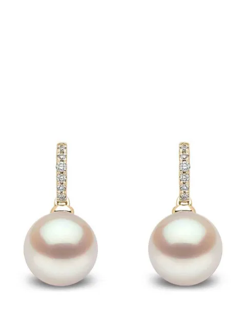 Yoko London 18kt yellow gold Classic Freshwater pearl and diamond earrings Gold YEM002165