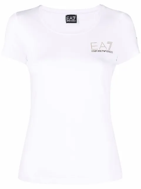 Ea7 Emporio Armani logo-print short-sleeved T-shirt White 8NTT65TJDQZ