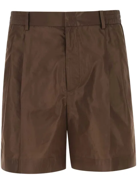 Valentino Garavani pressed-crease tailored shorts Brown VRDC168E3