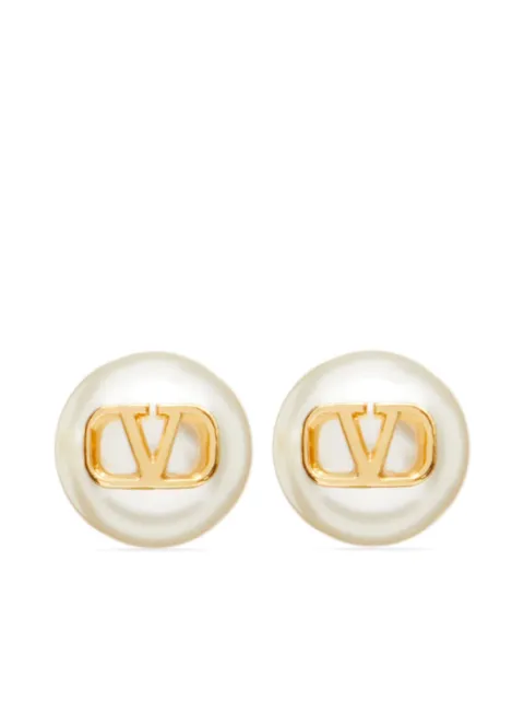 Valentino Garavani Vlogo Signature earrings with pearls Neutrals WJ0E35UXM