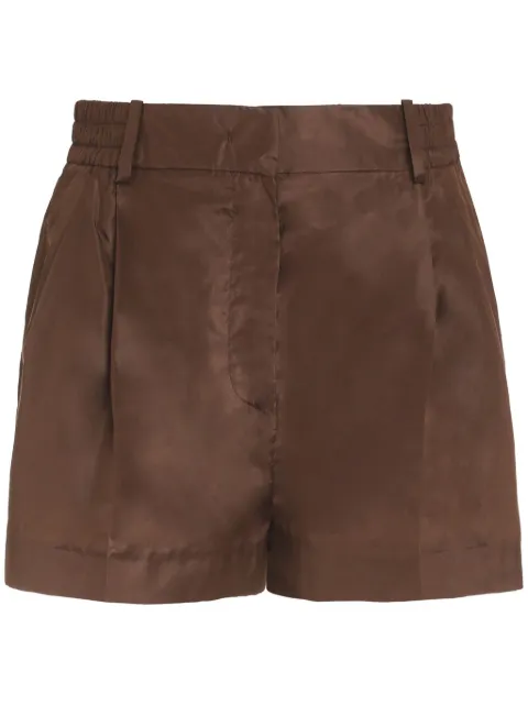Valentino Garavani pressed-crease tailored shorts Brown BRF1Z5745