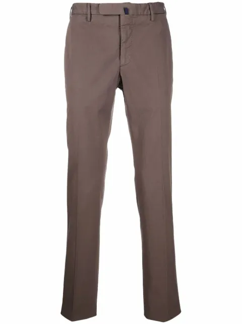 Incotex tailored-cut cotton trousers Brown 1W00309098Y