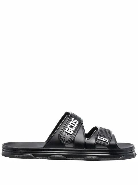 GCDS logo-strap sandals Black A1OU4900ACO