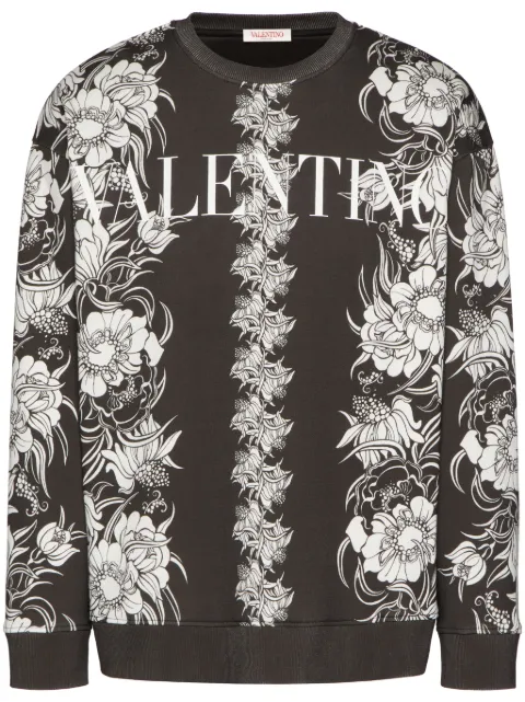 Valentino Garavani logo-print long-sleeve sweatshirt Black VMF22J8GN