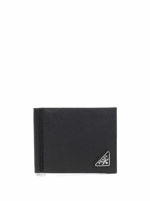 Prada Saffiano leather bi-fold wallet Black 2MN077QHH