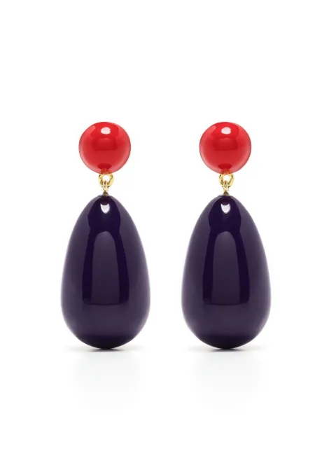 Eshvi drop-design earrings Purple 10798FEBYSH30