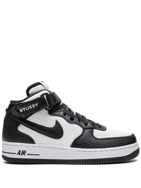 Nike x Stüssy Air Force 1 Mid "Light Bone Black" sneakers White DJ7840