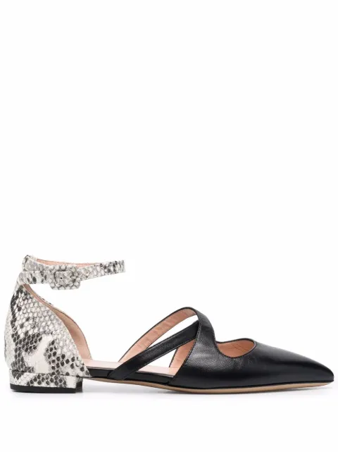 Bally python print-detail pointed pumps Black 6234086