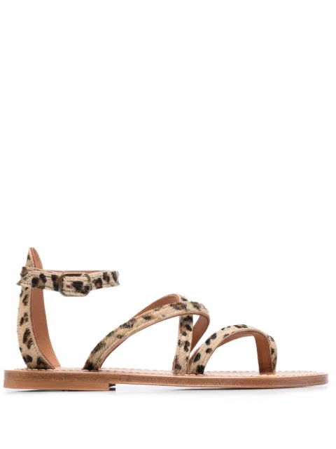 K. Jacques Epicure leopard-print sandals Neutrals EPICUREFMIELCDC