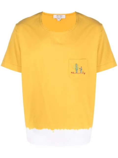Nick Fouquet embroidered-design T-shirt Yellow CFMU70001PCU091A