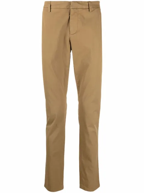 DONDUP slim-cut chino trousers Neutrals UP235GSE046PTD
