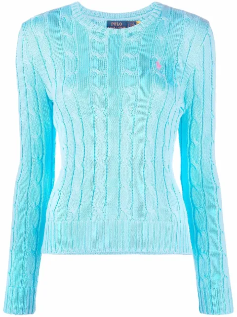 Polo Ralph Lauren Polo Pony cable-knit jumper Blue 211580009