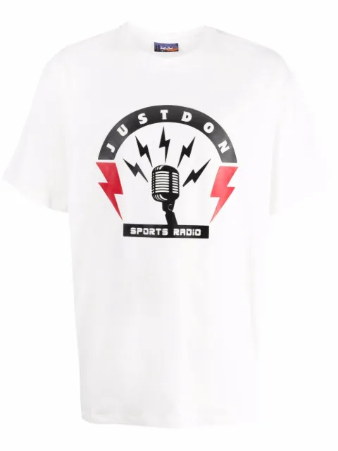 Just Don logo-print short-sleeve T-shirt White 32JUSM08226326