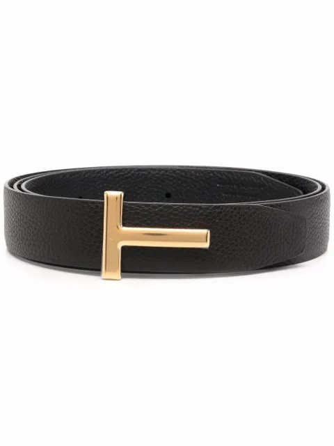 TOM FORD logo-buckle leather belt Black TB224TLCL236