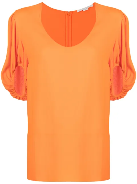 Stella McCartney puff-sleeve top Orange 604069SSA02