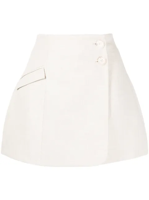 Anna Quan Jenna wrap-design skirt Neutrals JENNASKIRTCLOUD