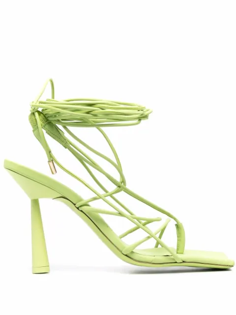 GIABORGHINI strap-detail open-toe sandals Green ROSIE6R29