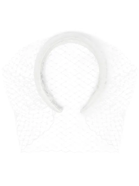 Jennifer Behr Tori violette silk headband White 53BC7