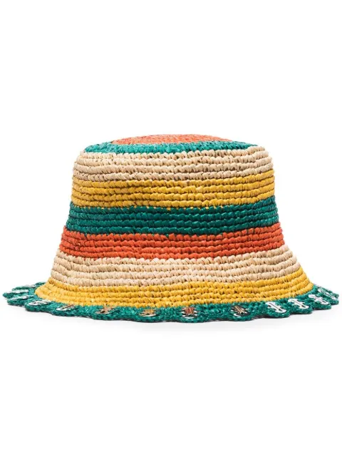 Rabanne raffia straw hat Green 22FAA0126NAT006