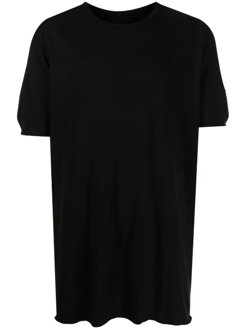 Boris Bidjan Saberi rear tape-detail T-shirt Black TSCLASSIC1RFF035