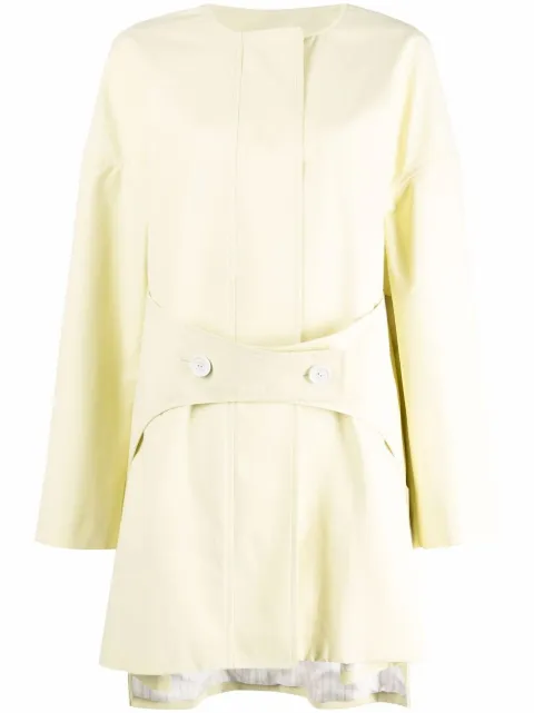 Nina Ricci button-fastening single-breasted coat Yellow 22PCMA003C0097215186