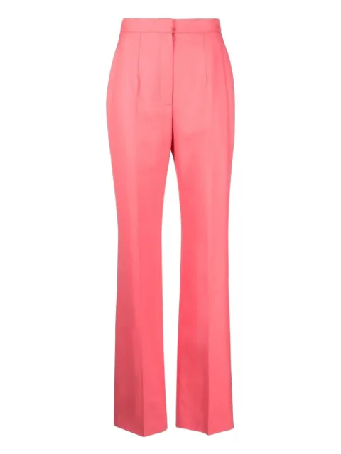 Alexander McQueen high-waisted tailored wool trousers Pink 687123QJACB