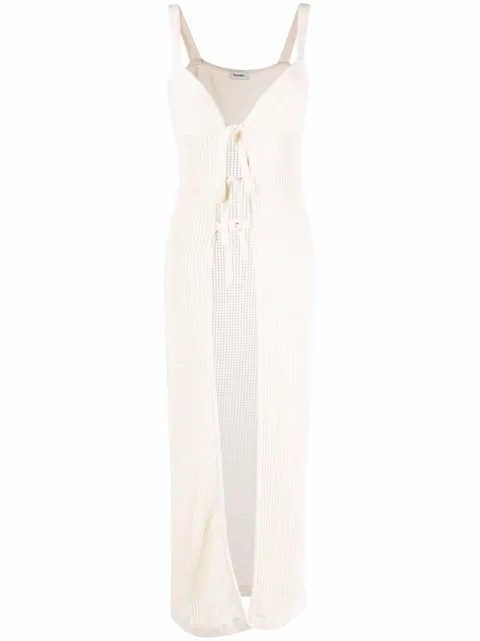 Nanushka long sleeveless knit vest Neutrals NW22BCDR00872