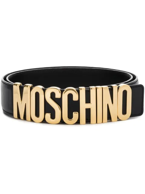 Moschino logo-plaque belt Black A80078001