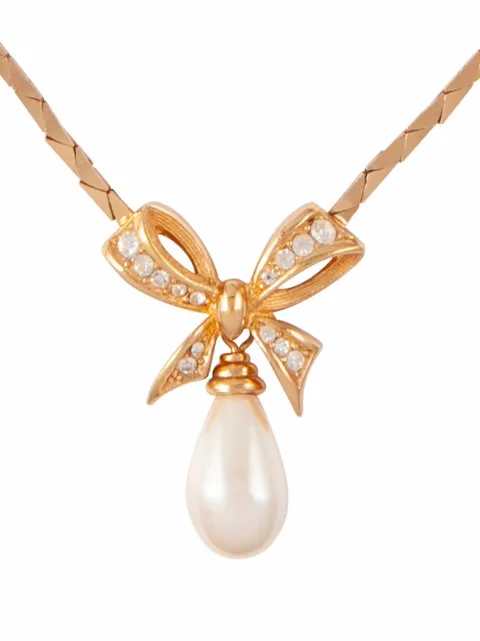 Christian Dior Pre-Owned 1980s pre-owned crystal-embellished necklace Gold NL024798