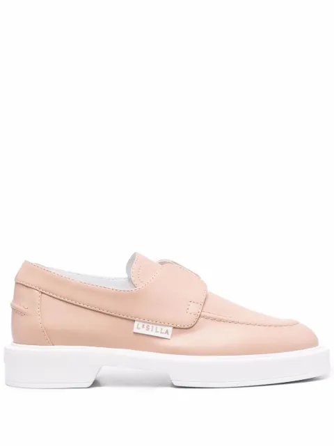 Le Silla two-tone leather loafers Neutrals 5129U020M1PPCHI