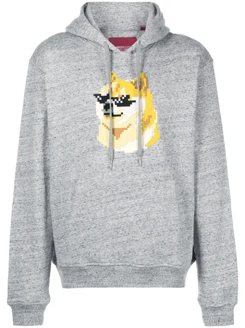 Mostly Heard Rarely Seen 8-Bit Dogcoin print hoodie Grey MHEB02BBKH28